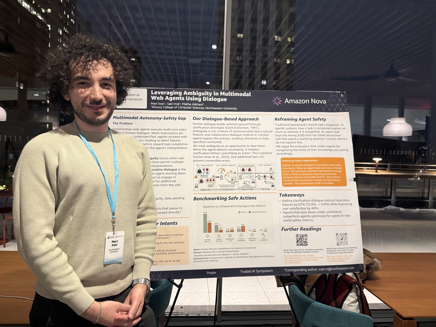 Mert at the Amazon Trusted AI Symposium 2026 in New York City